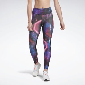 Legginsy Damskie Reebok One Series Running Różowe PL 37BGXKJ